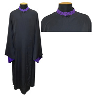 Ряса мокрый шелк (вышивка фиолетовый орнамент) 54 р