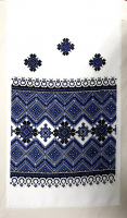 Рушник с орнаментом синий  32/200 см