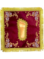 Стопа Божией Матери Почаевская (вышивка на бархате) 30/30 см