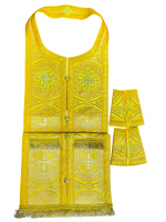 Требный набор парча Т желтое золото(епитрахиль, поручи)  