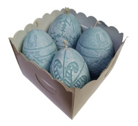 Свеча ДЕКОРАТИВНАЯ ПАСХАЛЬНАЯ Яйцо с орнаментом ↕ 8см Парафин