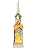 Фонарь Рождественский LED (церковь с ангелом) 21 см