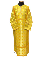 Стихарь ,парча Т (завитки) желтое-золото 54/150 см