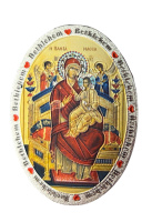 Икона магнит ВСЕЦАРИЦА (овал) 5/6,5 см