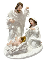 Вертеп большой  белый (высота 20 см)