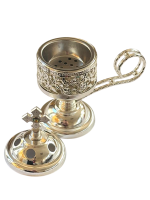 КАДИЛЬНИЦА ↕13см Ø6см Металл (серебристая)