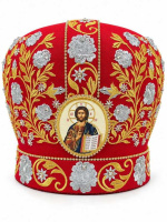 Митра габардин, вышивка (красная с золотом) 60 р