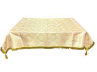 Скатерть на престол белое золото, парча Т 150/150 см