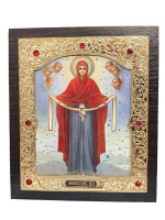 ПОКРОВ ПРЕСВЯТОЙ БОГОРОДИЦЫ ↕20см ↔18см ДСП Литография 21-Д-169