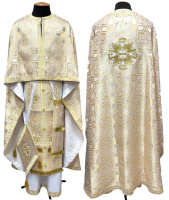 Облачения греческого покроя парча Т (белое-золото) 50/145