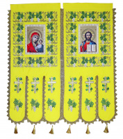Хоругви тканевые, вышитые, габардин (виноград) 60/100