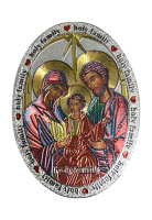 Икона магнит СВЯТОЕ Семейство (овал) 5/6,5 см