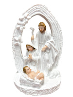 Вертеп средний  белый (высота 16см)