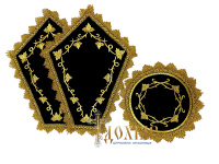 Комплект платы под крест и лампаду (черный с золотом) 30/42