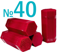 Свечи ПАРАФИНОВЫЕ Красные №40 Количество-200шт