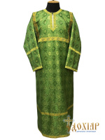 Стихарь детский, парча-атлас Индонезия (зеленый) 145см