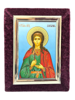 Икона бархат св. мц. Любовь  9/12 см