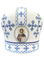 Митра иерейская вышивка на габардине крестиком 56р