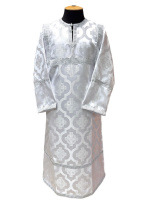 Стихарь детский, парча Турция (белое серебро) 130 см