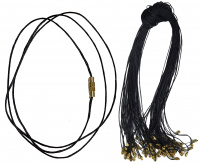 ШНУРОК Черный закрутка ХБ 65 см