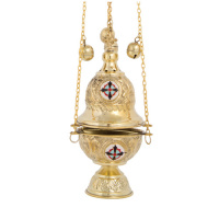 КАДИЛО ↕63см ↑23см ↔10см Латунь Греция (377B)