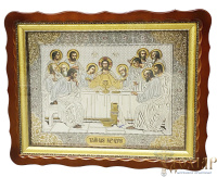 Тайная Вечеря  (коричневая рамка, фигурная) 37/48см