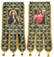 Хоругви тканевые, парча Т (иконы на холсте) 50/120