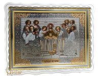 Тайная Вечеря  (белая рамка, конгрефф,патина) 37/48см