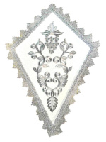 Плат под крест, виноград вышивка, зубчик белый 30/42