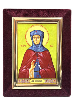 Икона бархат св. прп. Зоя 9/12 см