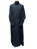 Подрясник, костюмная ткань, черный (веточка) 50р.