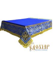 Скатерть комбинированная парча Т (синее золото) 115/125