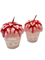 Свеча парафиновая, Рождественская фигурная ПУАНСЕТИЯ