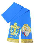 Закладка для Евангелия Сретения двухсторонняя (габардин, вышивка) 13/140