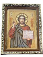 Икона Вседержитель (янтарь) 30/38 см