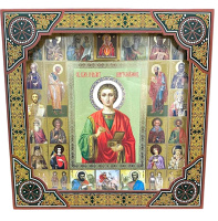 Пантелеймон (багетная рамка, подарочная коробка) 26/26см