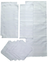 Венчальный набор, вышивка белой нитью (тканое полотно)