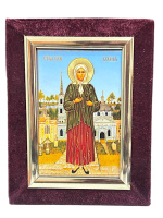 Икона бархат св. Ксения  9/12 см