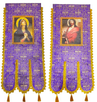 Хоругви тканевые, парча Т (иконы на холсте) 60/120