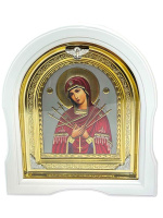 Икона Пресвятой Богородицы "Семистрельная" (арка) 25/28 см
