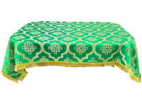 Скатерть  напрестольная парча Т  (зеленое золото) 115/140 см