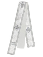 Орар парча Т  (белое с серебром) 11/300