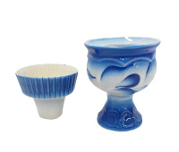 ЛАМПАДА Настольная Гжель со стаканом Кубок ↕11см ↔7см