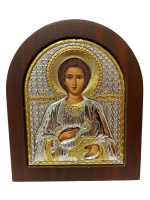 Пантелеймон Целитель (шелкография, гальваника) 10/13 см