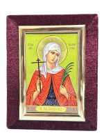 Икона бархат св. мц. Валентина  9/12 см