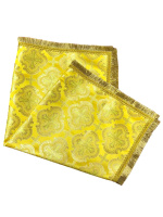 Скатерть, парча желтая с золотом 90/90 см