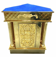 ЖЕРТВЕННИК  УГЛОВОЙ  Синий ↕100см ↔80см ↔57см    Булат Бархат