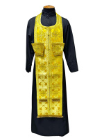 Требный набор парча Т желтое золото(епитрахиль, поручи)  