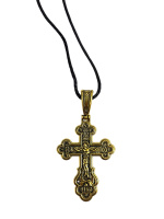 Подвеска Крест (золотистый)  4/6  см
