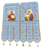 Хоругви тканевые, парча Т (иконы на холсте) 55/120 см
